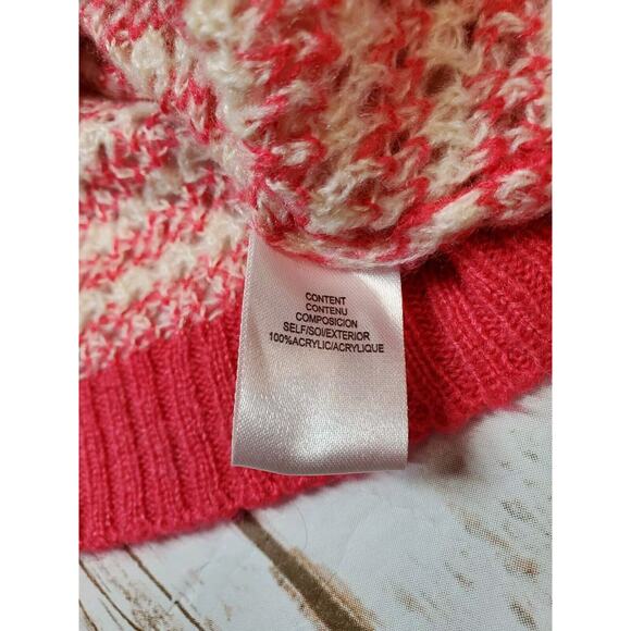 Wayf REVOLVE Womens Medium Sweater White‎ Pink Pullover Scoopneck Cropped Boxy - Picture 7 of 10